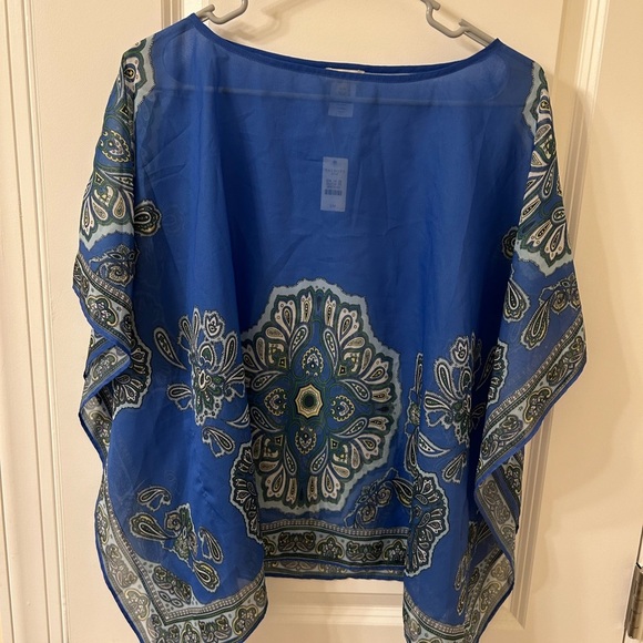 NWT Talbots Blue Bat Wing  Top - Picture 1 of 6